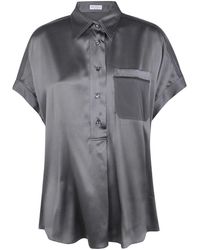 Brunello Cucinelli - Overhemden ,Grijs ,Blouses - Lyst