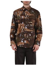 MSGM - Camicia camouflage in cotone - Lyst