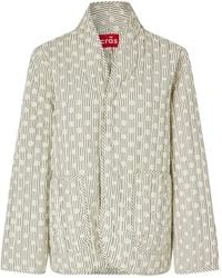 Crās - Gesteppte Jacke Mit Floralen Details - Lyst