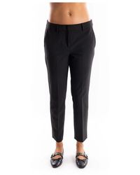 Marella - Broeken ,Zwart ,Polyester Zwarte Stretch Viscose Broek - Lyst