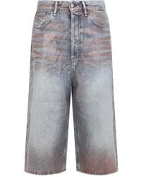 Acne Studios - Korte Broeken ,Blauw ,Denim Denim Short - Lyst