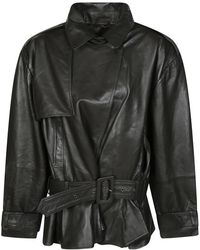 ROTATE BIRGER CHRISTENSEN - Biker Leather Jacket - Lyst