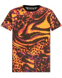 Versace Jeans Couture - T-shirt mit druck - Lyst