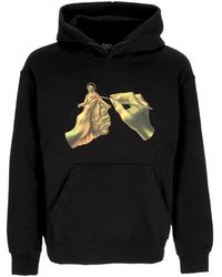 Propaganda - Hoodies & Sweatvesten ,Zwart ,Katoen Zwarte Hoodie Met Kangoeroezak - Lyst