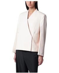 Jil Sander - Dubbelknoops Wollen Blazer - Lyst
