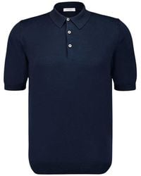 Boglioli - Blauw Katoenen Polo - Lyst