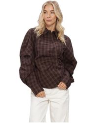Notre-v - Nv-Isa Big Check Blouse - Lyst