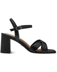 Tamaris - Elegante schwarze flache sandalen - Lyst