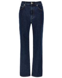 Loulou de Saison - Jeans ,Blauw ,Katoen Wular Jeans - Lyst