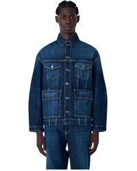Jean Paul Gaultier 'The Flocked' Denim Jacket in Black for Men | Lyst