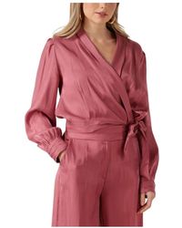 Aaiko - Overhemden ,Roze ,Polyester Donna Vis 355 Blouse - Lyst