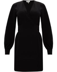 Ganni Long-sleeved Dress - Zwart
