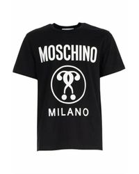 Moschino - Doppio punto interrogativo logo t-shirt - Lyst