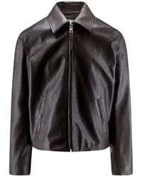 Loewe - Jassen ,Bruin ,Leer Anagram Leren Jas - Lyst