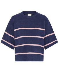 Ichi - Blaue Strickpullover Mit Zephyr - Lyst