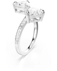 Swarovski - Accessoires ,Grijs ,Mesmera Attract Open Ring - Lyst