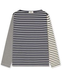 Mads Nørgaard - Navy langarm bootshals t-shirt - Lyst