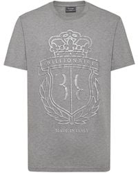 Billionaire - T-Shirt Ronde Hals Ss Crest - Lyst