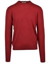 Ballantyne - Truien & Vesten ,Rood ,Kasjmier Kasjmier Ronde Hals Pullover Trui - Lyst