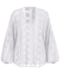 Guess - Elegante V-Ausschnitt Bluse - Lyst