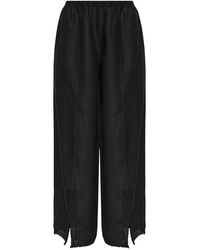 Posse - Broeken ,Zwart ,Linnen Alfie Linnen Broek - Lyst