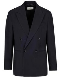 Manuel Ritz - Kostuums ,Zwart ,Leer Double-Breasted Blazer - Lyst