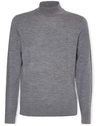 Calvin Klein - Truien & Vesten ,Grijs ,Wol Wol Lupetto Sweatshirts Hoodies - Lyst