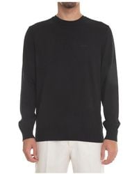 BOSS - Einfarbiger baumwoll rundhals pullover logo,asac-c round-neck pullover - Lyst