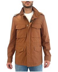 Moorer - Jassen ,Bruin ,Katoen Classica Field Jacket - Lyst