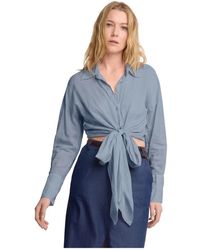 Kocca - Overhemden ,Blauw ,V-Neck Truien - Lyst