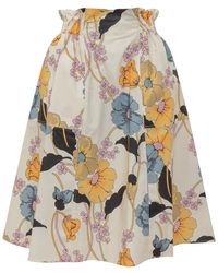 Marni - High Waist Flared Midi Rok - Lyst