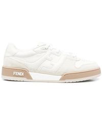 Fendi - Weiße vintage sneakers mit ff-muster - Lyst