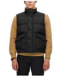 McQueen - Jassen ,Zwart ,Polyester Gewatteerd Puffer Vest - Lyst