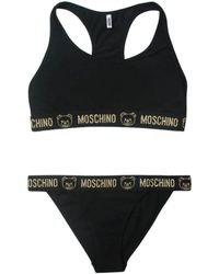 Moschino - Schwarzes unterwäsche-set mit elastischen bändern - Lyst