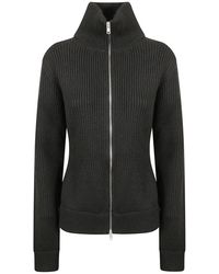 Maison Margiela - Truien & Vesten ,Zwart ,Wol Wool Zipped Cardigan - Lyst