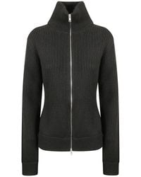 Maison Margiela - Truien & Vesten ,Zwart ,Wol Wool Zipped Cardigan - Lyst