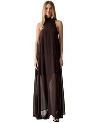Gestuz - Kleedjes ,Bruin ,Gzdorah Maxi Jurk - Lyst