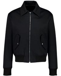Balmain - Vintage Logo Zwarte Katoenen Bomberjack - Lyst