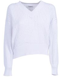 Kangra - Pullover A Rete Manica Lunga - Lyst