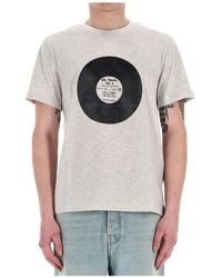 A.P.C. - Tops ,Grijs ,Katoen Lichtgrijs Katoen Vinyl T-Shirt - Lyst