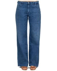 3x1 - Wijde Pijpen Denim Broek - Lyst