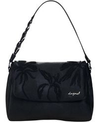 Desigual - Tassen ,Zwart ,Polyester Convertible Handtas Rugzak Met Meerdere Vakken - Lyst