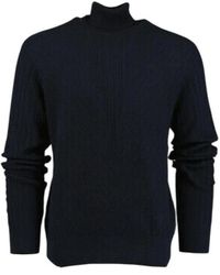 ARMANI EXCHANGE - Truien & Vesten ,Blauw ,Katoen Blauwe Sweater Maglia Stijlvol Ontwerp - Lyst