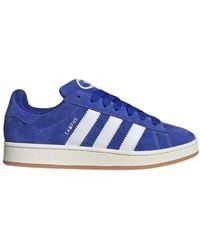 adidas Originals - Zapatillas de cuero azul suela de goma - Lyst