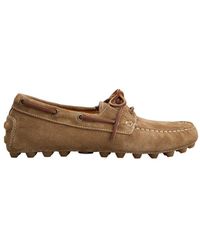 Tod's - Schoenen ,Bruin ,Leer Bruine Bootschoenen - Lyst