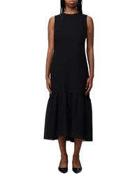 Theory - Stijlvolle Midi Jurk Met Ruches - Lyst