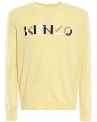 KENZO - Maglione in lana con logo - Lyst