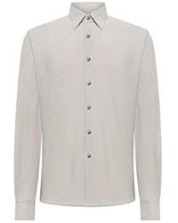 Rrd - Overhemden ,Grijs ,Techno Wash Piqué Shirt - Lyst