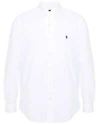 Polo Ralph Lauren - Weiße seersucker hemd klassischer stil - Lyst