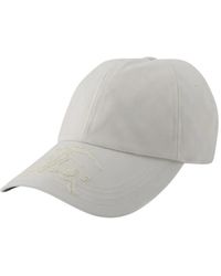Burberry - Weiße applique cap - synthetisches material - Lyst
